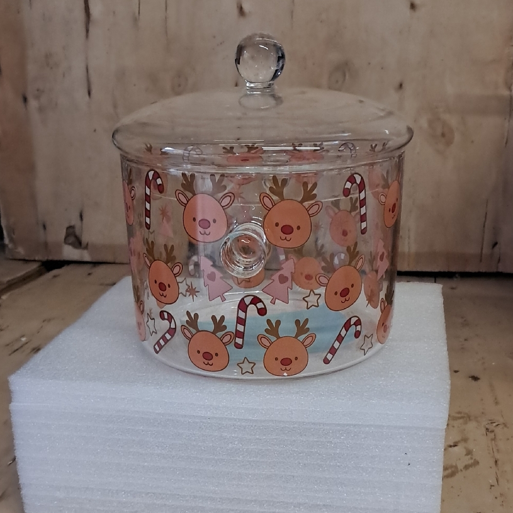 NWT Festive Reindeer Candy/Cookie Jar